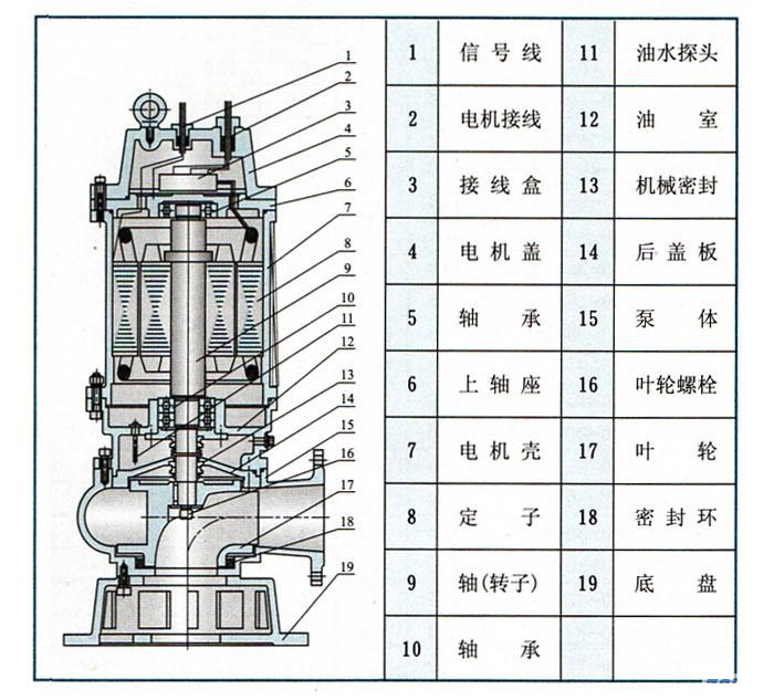 QW(WQ)潜水式无堵塞深夜福利视频在线观看(结构图)